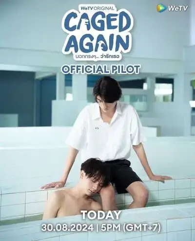 caged-again-the-series-2024-hinh-anh-2 Caged Again poster pilot chính thức cảnh hai nhân vật bên hồ bơi