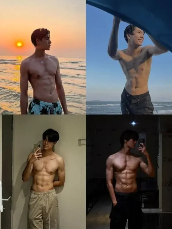 Phuwin Tangsakyuen body thể thao